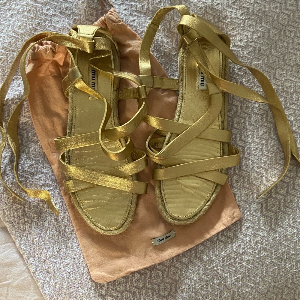 Miu miu gladiator sandals size 40